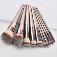 Luxury Champagne Makeup Brushes Set For Foundation Powder Blush Eyeshadow Concealer Lip Eye Make Up Brush Cosmetics Beauty Tools - DYALAK SHOP