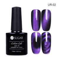 UR SUGAR Holographic Glitter Magnetic Gel Magnet Cat Eye Laser Nails Gel Polish Soak Off UV LED Varnish Nail Art Lacquer 7.5ml