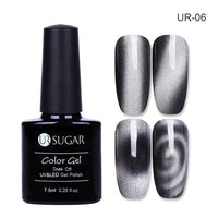 UR SUGAR Holographic Glitter Magnetic Gel Magnet Cat Eye Laser Nails Gel Polish Soak Off UV LED Varnish Nail Art Lacquer 7.5ml