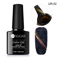 UR SUGAR Holographic Glitter Magnetic Gel Magnet Cat Eye Laser Nails Gel Polish Soak Off UV LED Varnish Nail Art Lacquer 7.5ml