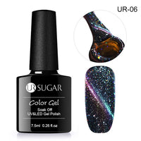 UR SUGAR Holographic Glitter Magnetic Gel Magnet Cat Eye Laser Nails Gel Polish Soak Off UV LED Varnish Nail Art Lacquer 7.5ml