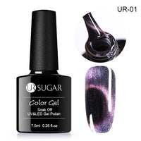 UR SUGAR Holographic Glitter Magnetic Gel Magnet Cat Eye Laser Nails Gel Polish Soak Off UV LED Varnish Nail Art Lacquer 7.5ml