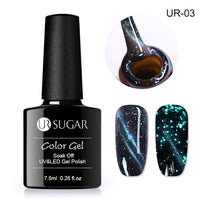 UR SUGAR Holographic Glitter Magnetic Gel Magnet Cat Eye Laser Nails Gel Polish Soak Off UV LED Varnish Nail Art Lacquer 7.5ml