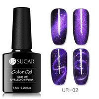 UR SUGAR Holographic Glitter Magnetic Gel Magnet Cat Eye Laser Nails Gel Polish Soak Off UV LED Varnish Nail Art Lacquer 7.5ml