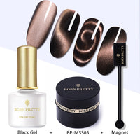 BORN PRETTY 5D Cat Eye Nail Gel 5ml Magnetic Soak Off UV Gel Lacquers Starry Sky Jade Effect Varnish Black Base Needed