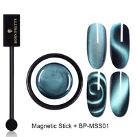 BORN PRETTY 5D Cat Eye Nail Gel 5ml Magnetic Soak Off UV Gel Lacquers Starry Sky Jade Effect Varnish Black Base Needed