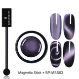 BORN PRETTY 5D Cat Eye Nail Gel 5ml Magnetic Soak Off UV Gel Lacquers Starry Sky Jade Effect Varnish Black Base Needed