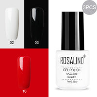 ROSALIND Gel Nail Polish Hybrid Varnishes Nail Polish Vernis Semi Permanent UV Color All For Manicured Gel Lak Top Base Primer