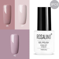 ROSALIND Gel Nail Polish Hybrid Varnishes Nail Polish Vernis Semi Permanent UV Color All For Manicured Gel Lak Top Base Primer