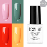 ROSALIND Gel Nail Polish Hybrid Varnishes Nail Polish Vernis Semi Permanent UV Color All For Manicured Gel Lak Top Base Primer