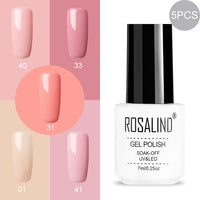 ROSALIND Gel Nail Polish Hybrid Varnishes Nail Polish Vernis Semi Permanent UV Color All For Manicured Gel Lak Top Base Primer