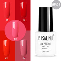 ROSALIND Gel Nail Polish Hybrid Varnishes Nail Polish Vernis Semi Permanent UV Color All For Manicured Gel Lak Top Base Primer