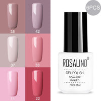 ROSALIND Gel Nail Polish Hybrid Varnishes Nail Polish Vernis Semi Permanent UV Color All For Manicured Gel Lak Top Base Primer