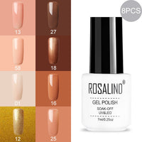 ROSALIND Gel Nail Polish Hybrid Varnishes Nail Polish Vernis Semi Permanent UV Color All For Manicured Gel Lak Top Base Primer